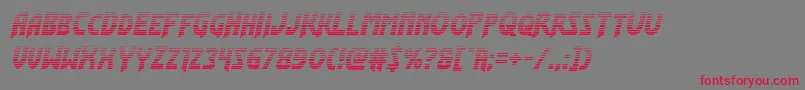 Flashrogersgrad-Schriftart – Rote Schriften auf grauem Hintergrund