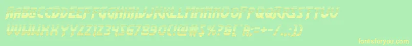 Flashrogersgrad Font – Yellow Fonts on Green Background