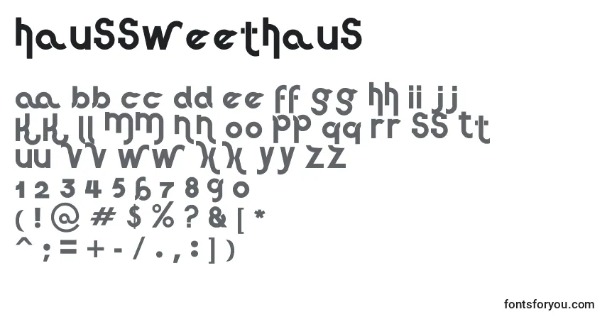 Шрифт HausSweetHaus – алфавит, цифры, специальные символы