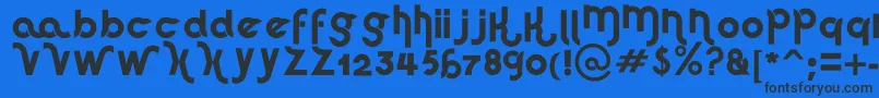 HausSweetHaus Font – Black Fonts on Blue Background