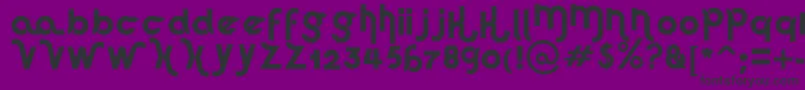 HausSweetHaus Font – Black Fonts on Purple Background