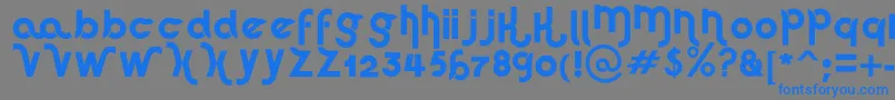 HausSweetHaus Font – Blue Fonts on Gray Background