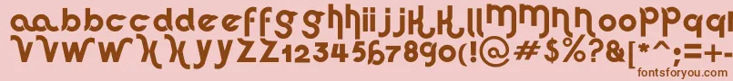 HausSweetHaus Font – Brown Fonts on Pink Background