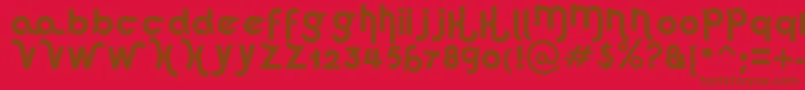 HausSweetHaus Font – Brown Fonts on Red Background