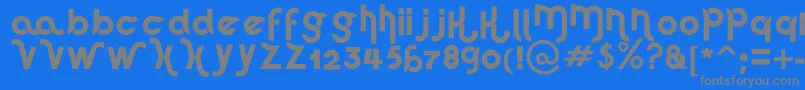 HausSweetHaus Font – Gray Fonts on Blue Background