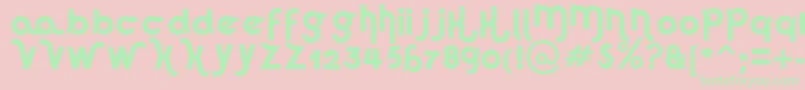 HausSweetHaus Font – Green Fonts on Pink Background