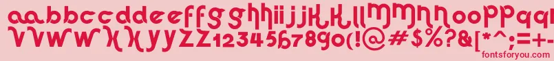 HausSweetHaus Font – Red Fonts on Pink Background