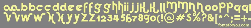 HausSweetHaus Font – Yellow Fonts on Gray Background