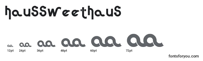 Размеры шрифта HausSweetHaus