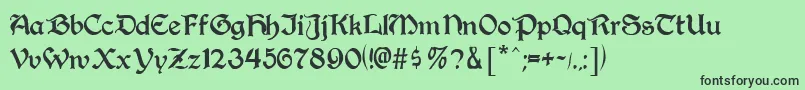Augusta Font – Black Fonts on Green Background