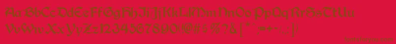 Augusta Font – Brown Fonts on Red Background