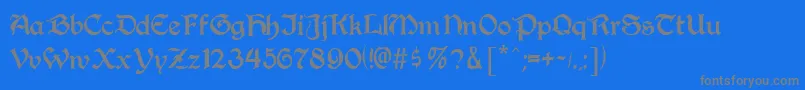 Augusta Font – Gray Fonts on Blue Background