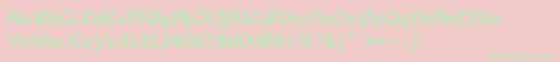 Augusta Font – Green Fonts on Pink Background