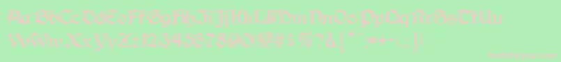 Augusta Font – Pink Fonts on Green Background