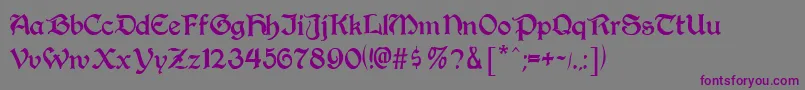 Augusta Font – Purple Fonts on Gray Background
