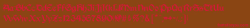 Augusta Font – Red Fonts on Brown Background