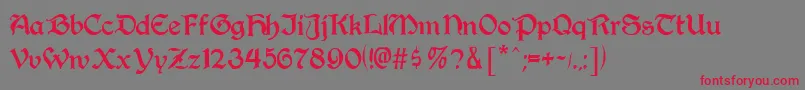 Augusta Font – Red Fonts on Gray Background