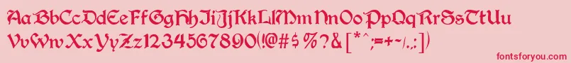 Augusta Font – Red Fonts on Pink Background