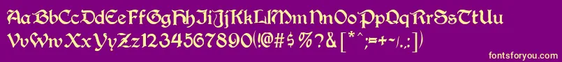Augusta Font – Yellow Fonts on Purple Background