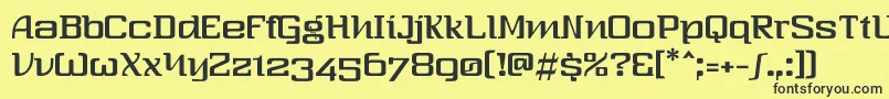 Thresixt2 Font – Black Fonts on Yellow Background