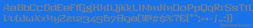 Thresixt2 Font – Gray Fonts on Blue Background