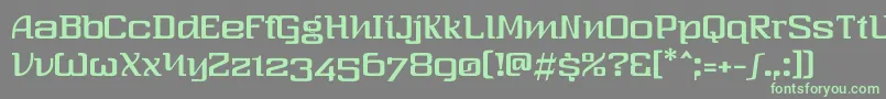 Thresixt2 Font – Green Fonts on Gray Background