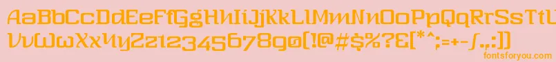 Thresixt2 Font – Orange Fonts on Pink Background