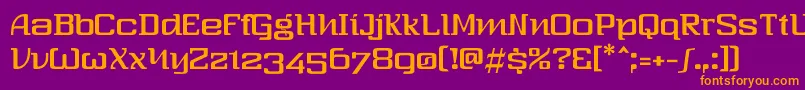 Thresixt2 Font – Orange Fonts on Purple Background