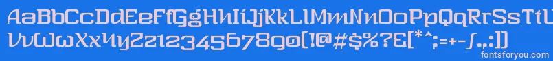 Thresixt2 Font – Pink Fonts on Blue Background