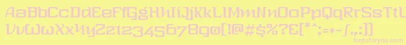 Thresixt2 Font – Pink Fonts on Yellow Background