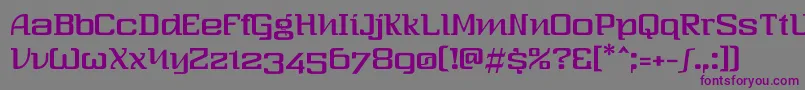 Thresixt2 Font – Purple Fonts on Gray Background