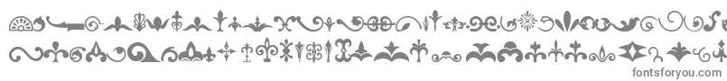 Ornaments Font – Gray Fonts on White Background