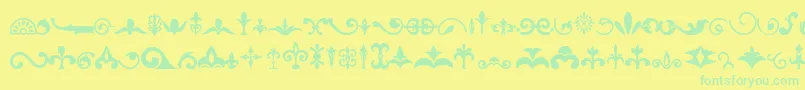 Подробнее о шрифте Ornaments Шрифт Ornaments – зелёные шрифты на жёлтом фоне