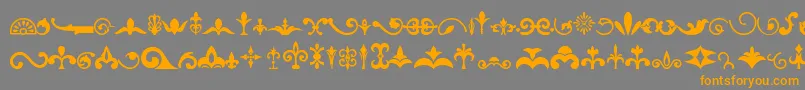fuente Ornaments – Fuentes Naranjas Sobre Fondo Gris