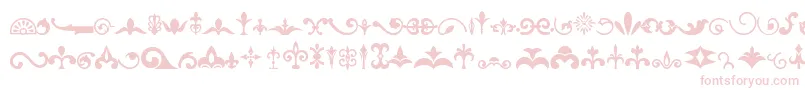 Ornaments Font – Pink Fonts on White Background