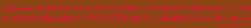 Ornaments Font – Red Fonts on Brown Background