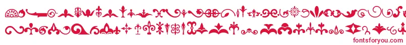 fuente Ornaments – Fuentes Rojas Sobre Fondo Blanco