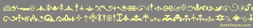 Ornaments Font – Yellow Fonts on Gray Background