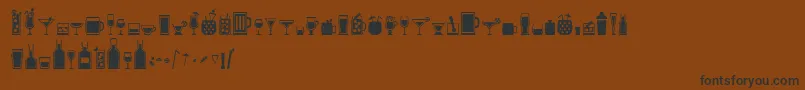Czcionka Barbook – czarne czcionki na brązowym tle