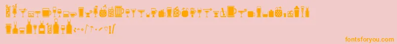 Weitere Informationen zur Barbook-Schriftart Barbook-Schriftart – Orangefarbene Schriften auf rosa Hintergrund