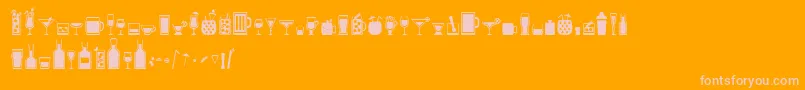 フォントBarbook – オレンジの背景にピンクのフォント