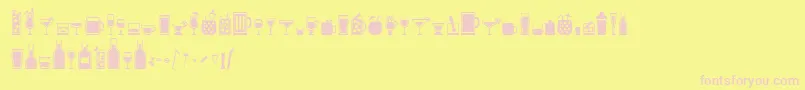 Fonte Barbook – fontes rosa em um fundo amarelo