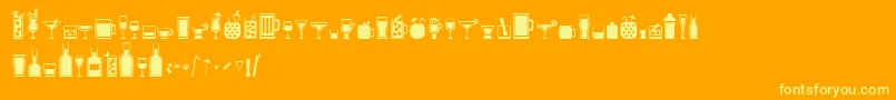 Barbook Font – Yellow Fonts on Orange Background
