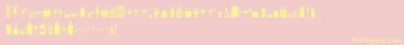 Barbook Font – Yellow Fonts on Pink Background