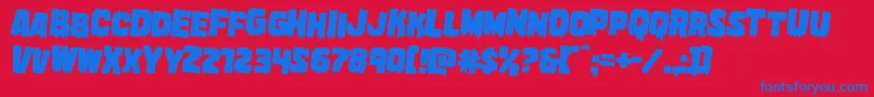 Marshthingrotate2 Font – Blue Fonts on Red Background