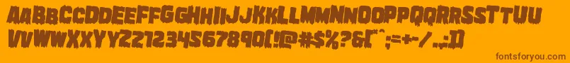 Marshthingrotate2 Font – Brown Fonts on Orange Background