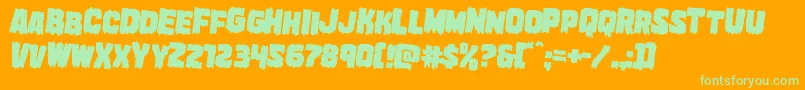 Marshthingrotate2 Font – Green Fonts on Orange Background
