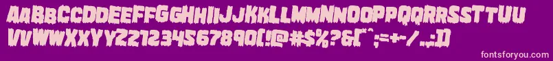 Marshthingrotate2 Font – Pink Fonts on Purple Background
