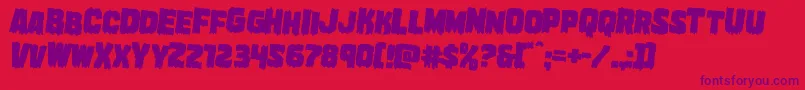 Marshthingrotate2-fontti – violetit fontit punaisella taustalla