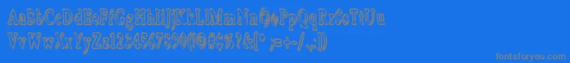 フォントBoosta – 青い背景に灰色の文字